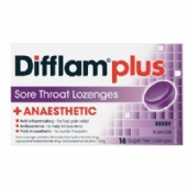 Difflam Plus Anaesthetic 16 Lozenges Berry
