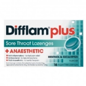 Difflam Plus Anaesthetic 16 Lozenges Menthol