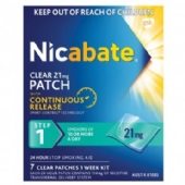 Nicabate CQ Clear Patches 21mg 7 Patches