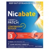 Nicabate CQ Clear Patches 7mg 7 Patches
