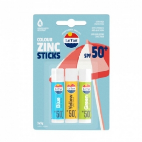 Le Tan Colour Zinc Sticks Trio SPF50+ 3 Pack