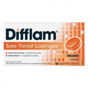 Difflam 16 Lozenges Orange