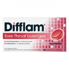 Difflam 16 Lozenges Raspberry