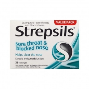 Strepsils Throat and Nose Lozenges 36pk Menthol