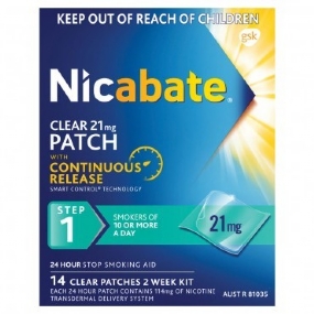 Nicabate CQ Clear Patches 21mg 14 Patches