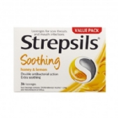 Strepsils Throat Lozenges Soothing Honey & Lemon 36 Pack