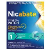 Nicabate CQ Clear Patches 21mg 14 Patches