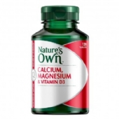 Nature's Own Calcium and Magnesium with Vitamin D3 120 Tablets 