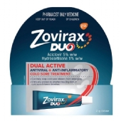 Zovirax Duo Cold Sore Cream Tube 2g