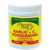 Nature's Own Garlic + C, Horseradish 200 Tabs 